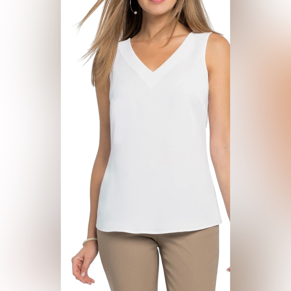 BNWT NIC + ZOE Impression Tank-paper White